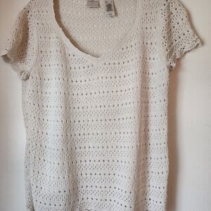 Cream Knit Top Large
